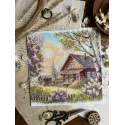 Siuvinėjimo kryželiu rinkinys "Violetų kvapas" 21,5 x 22,5 cm SANA-12