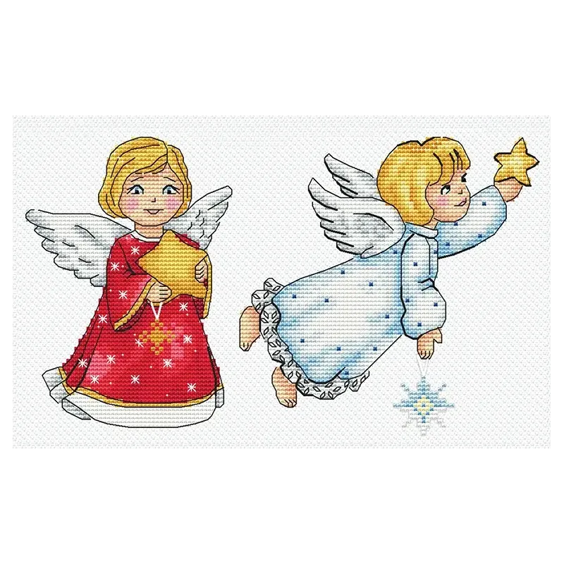 Kryželių siuvinėjimo rinkinys "Angelai" 25 x 22 cm SANA-11
