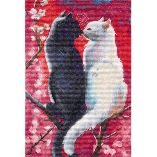 Kreuzstich-Set "Flauschige Romanze" 20×30 cm S1707