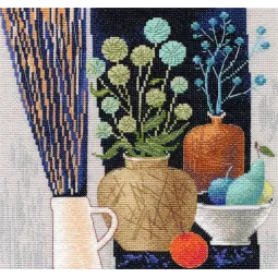 Kryželiu siuvinėjimo rinkinys "Rudens motyvai" 20×20 cm S1703