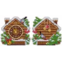 Cross stitch kit "Christmas tree decoration. New Year's clock" 9×8.7 cm S1702