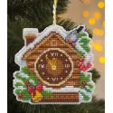 Cross stitch kit "Christmas tree decoration. New Year's clock" S1702