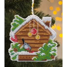 Cross stitch kit "Christmas tree decoration. New Year's clock" 9×8.7 cm S1702