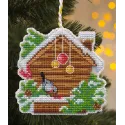 Cross stitch kit "Christmas tree decoration. New Year's clock" S1702