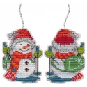 Cross stitch kit "Christmas tree decoration. Skier" S1699