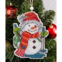 Cross stitch kit "Christmas tree decoration. Skier" 6,6×8,7 cm S1699