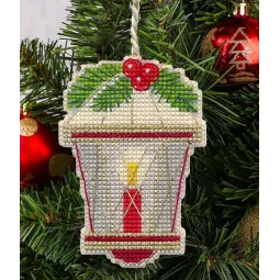 Набор для вышивания крестиком "Украшение на елку. Фонарик" 6,2x8,9 см S1698