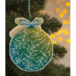 Cross stitch kit "Christmas tree decoration. Green ball" S1694