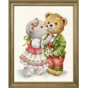 Cross stitch kit "Bear Tenderness" 22,5x29,5 cm S/VK093