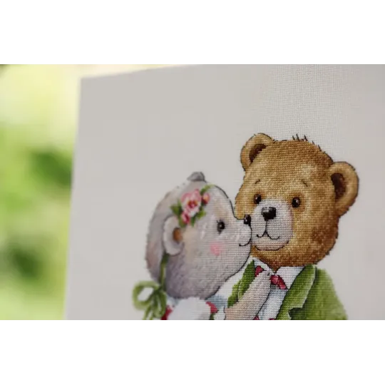 Cross stitch kit "Bear Tenderness" 22,5x29,5 cm S/VK093