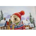 Cross stitch kit "Funny Skier" 28.5x36,5 cm S/VK087