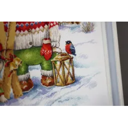 Kreuzstich-Set "Lustiger Skifahrer" 28.5x36.5 cm S/VK087