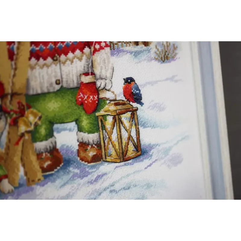 Kreuzstich-Set "Lustiger Skifahrer" 28.5x36.5 cm S/VK087