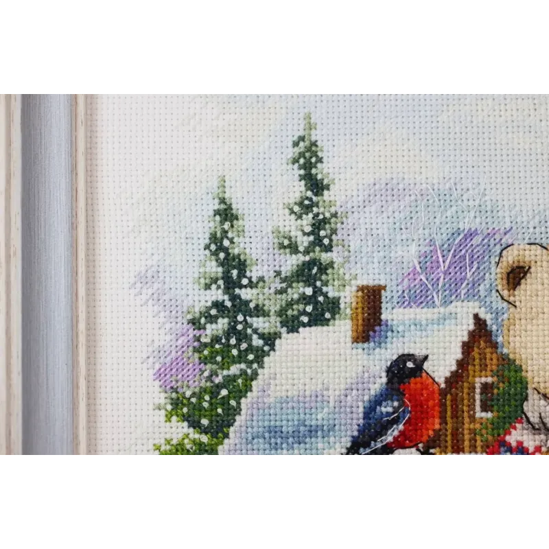 Kreuzstich-Set "Lustiger Skifahrer" 28.5x36.5 cm S/VK087