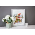 Cross stitch kit "Funny Skier" 28.5x36,5 cm S/VK087