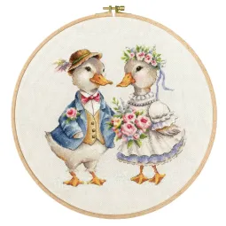 Kreuzstich-Set "Süßes Paar" 22x22,5 cm S/VK086