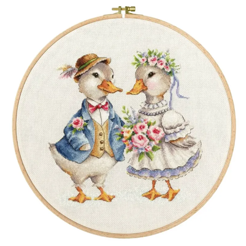 Cross stitch kit "Sweet Couple" 22x22,5 cm S/VK086