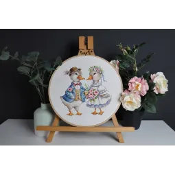 Kreuzstich-Set "Süßes Paar" 22x22,5 cm S/VK086