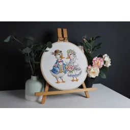 Cross stitch kit "Sweet Couple" 22x22,5 cm S/VK086