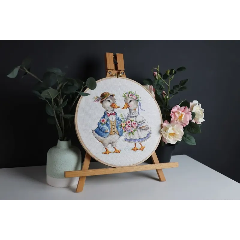 Kreuzstich-Set "Süßes Paar" 22x22,5 cm S/VK086