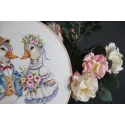 Cross stitch kit "Sweet Couple" 22x22,5 cm S/VK086