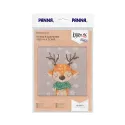 Cross stitch kit KLART "Deer in a scarf" 11.5 x 11.5 cm KL8-562