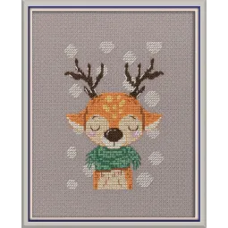 Cross stitch kit "Deer in a scarf" KL8-562