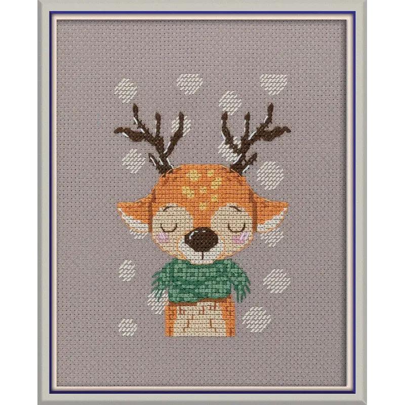 Cross stitch kit "Deer in a scarf" KL8-562
