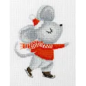 Cross stitch kit "Mouse on the rink" KL8-558