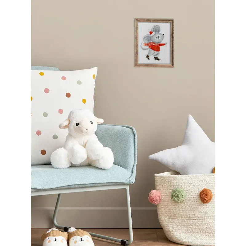 Kreuzstich-Set KLART "Maus auf der Eisbahn" 11 x 14 cm KL8-558
