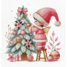 Cross Stitch Kit. "Christmas Joy" 17 x 17 cm SB1439
