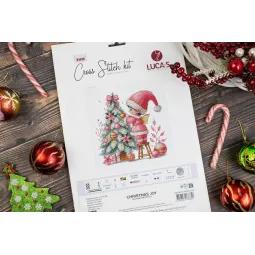 Cross Stitch Kit. "Christmas Joy" 17 x 17 cm SB1439