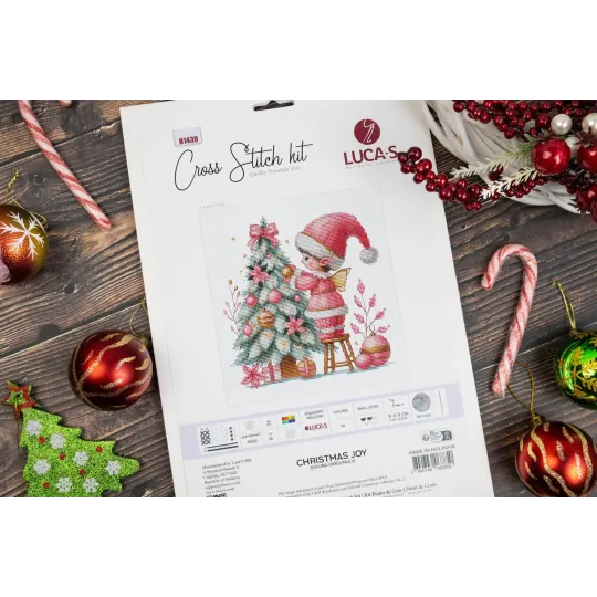 Kreuzstich-Set. "Weihnachtsfreude" 17 x 17 cm SB1439