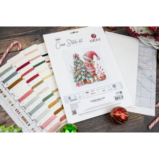 Kreuzstich-Set. "Weihnachtsfreude" 17 x 17 cm SB1439