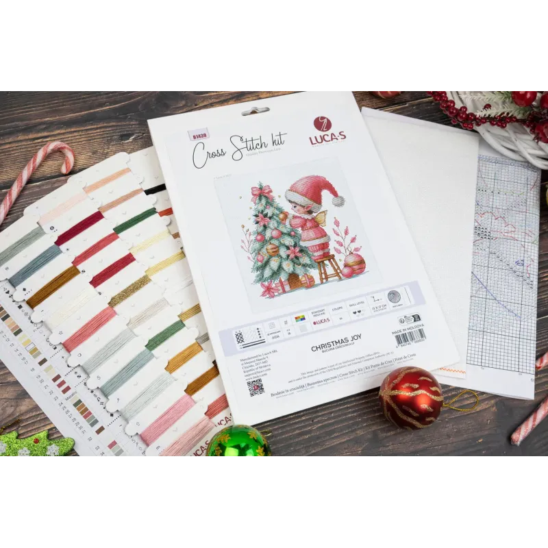 Kreuzstich-Set. "Weihnachtsfreude" 17 x 17 cm SB1439