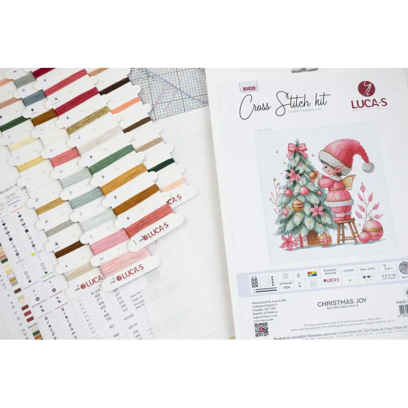 Ristinukai Siuvinėjimo Rinkinys. "Kalėdinė Jiega" 17 x 17 cm SB1439