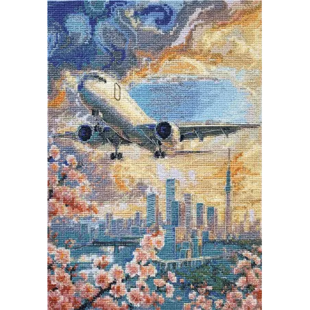 Kryželiu siuvinėjimo rinkiniai "Virš dangaus" 17x23 cm AAH-308