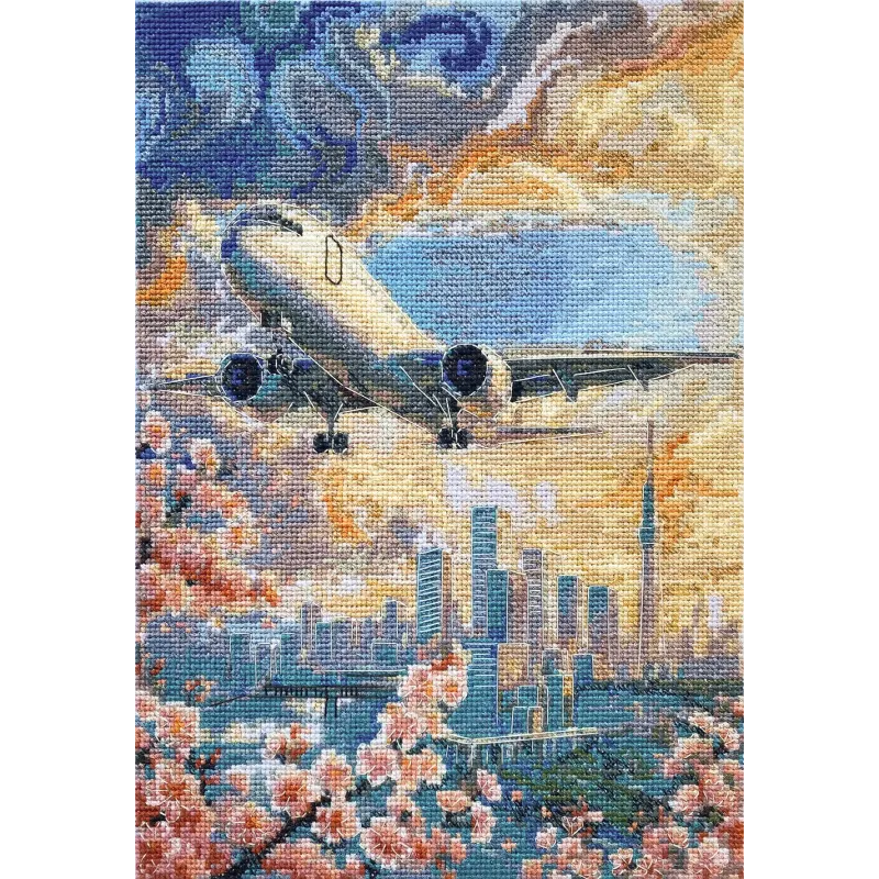 Kryželiu siuvinėjimo rinkiniai "Virš dangaus" 17x23 cm AAH-308