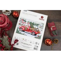 Набор для вышивания крестом. "Красный рождественский грузовик" 46 x 31 см SBU5101