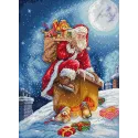 Kreuzstich-Set "Santa’s Secret Stop" 29x40 cm SLETIL9964