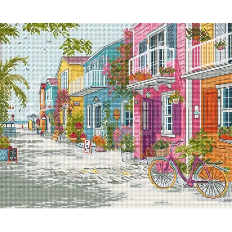 Cross stitch kit "Seaside Harmony" 29x23 cm SLETIL9963