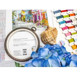 Cross stitch kit "Seaside Harmony" 29x23 cm SLETIL9963