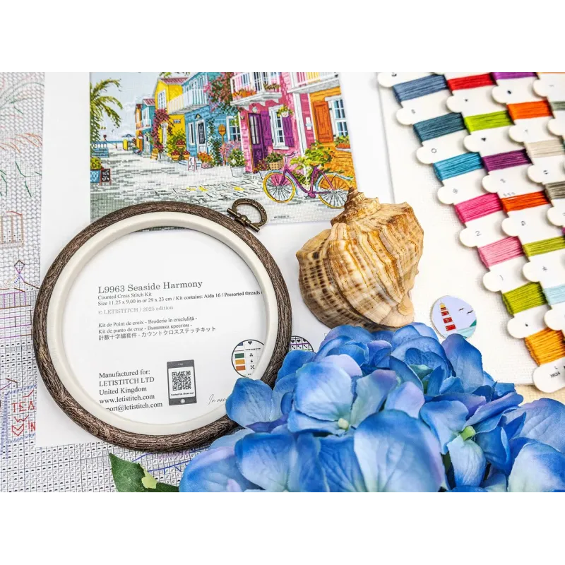 Cross stitch kit "Seaside Harmony" 29x23 cm SLETIL9963