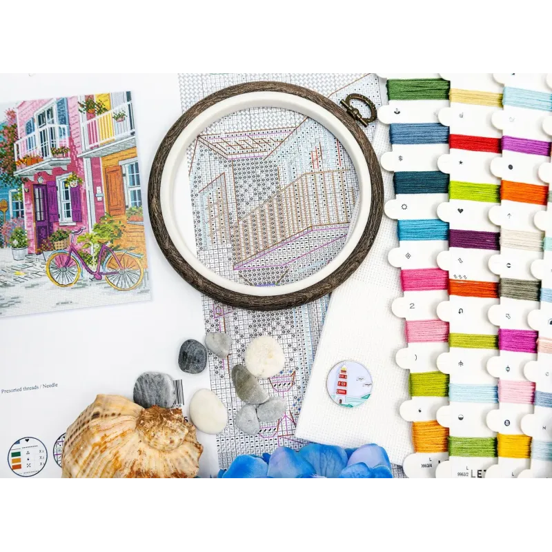 Cross stitch kit "Seaside Harmony" 29x23 cm SLETIL9963