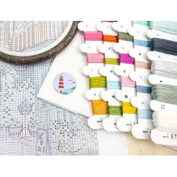 Cross stitch kit "Seaside Harmony" 29x23 cm SLETIL9963