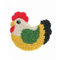 Punch-needle rug kit "Hen" 13.5×12.5 cm SVK-006