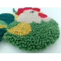 Punch-needle rug kit "Rooster" 14.5×13.5 cm SVK-005