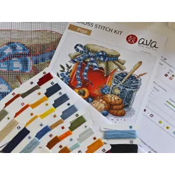 Kreuzstich-Set "Hausgemachte Köstlichkeiten" 20.64 x 17.46 cm AVA-P150