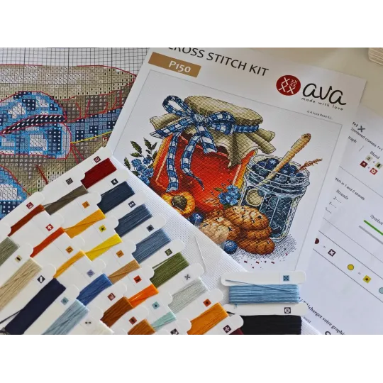 Kreuzstich-Set "Hausgemachte Köstlichkeiten" 20.64 x 17.46 cm AVA-P150