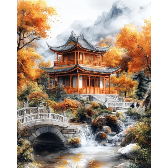 Kit de peinture au diamant avec châssis "Serenity" 30x40 cm VA870